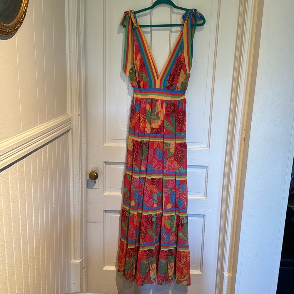 Flying Tomato Among the Flowers Woven Maxi Dress